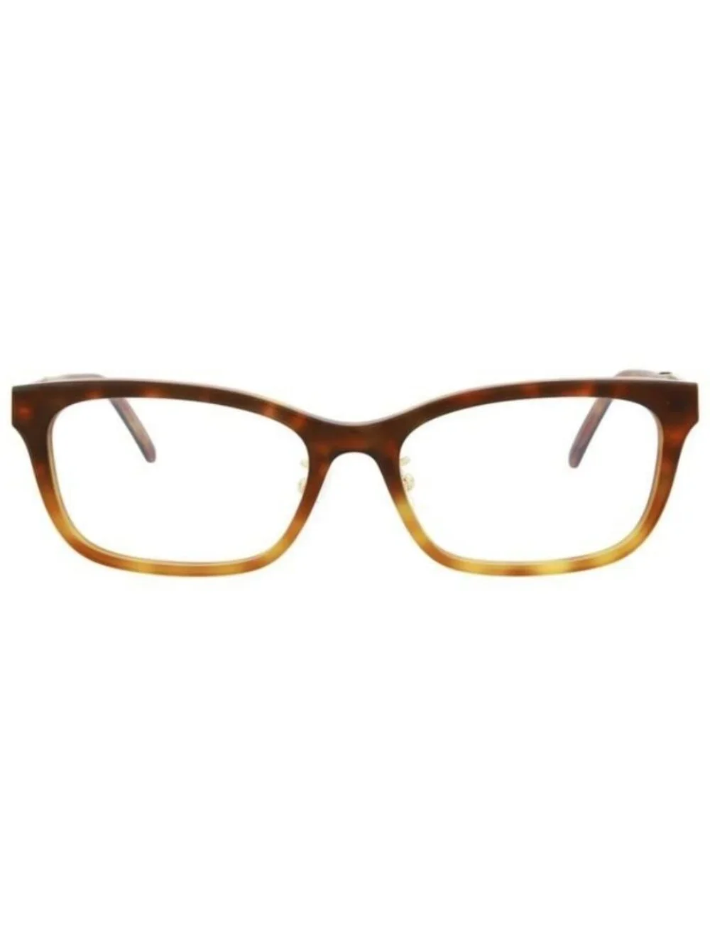 New Saint Laurent Womens Square/Rectangle Havana Gold Transparent Fashion Design